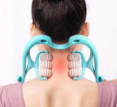 Multifunctional Manual Six-wheel Neck Massager Massage Relieve Roller Massage Tool