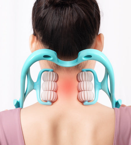 Multifunctional Manual Six-wheel Neck Massager Massage Relieve Roller Massage Tool