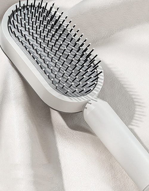Load image into Gallery viewer, Self Cleaning Hair Brush For Women One-key Cleaning Hair Loss Airbag Massage Scalp Comb Anti-Static Hairbrush
