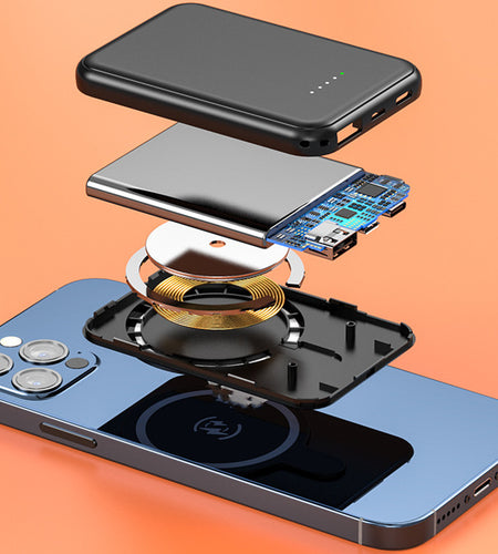 Mini Fast Charging Magnetic Wireless Power Bank 5000 MAh Portable