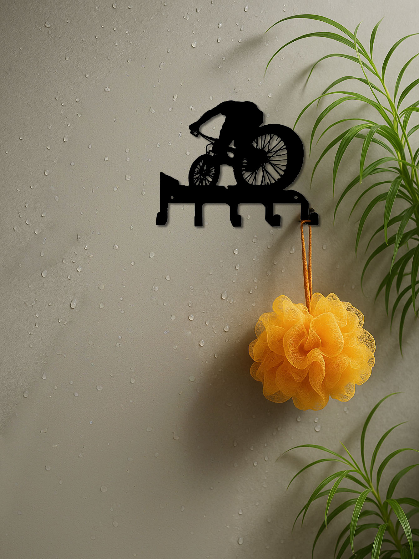 Elegant Metal Wall Art W Coat Hook - Functional Decor For Living Room Bedroom