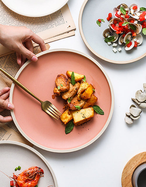 Load image into Gallery viewer, Pure color matte ceramic plate
