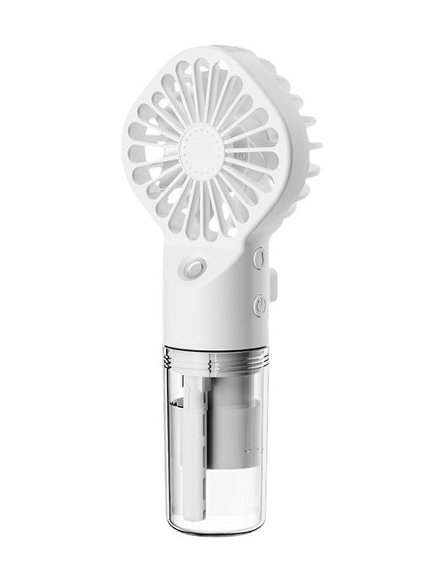 Load image into Gallery viewer, Portable Handheld Spray Fan 4-Speed Water Spray Mist Fan Summer Cooling Artifact USB Charging Summer Supplies Outdoor Mini Fan
