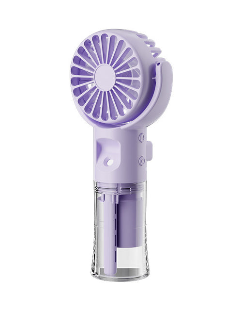 Load image into Gallery viewer, Portable Handheld Spray Fan 4-Speed Water Spray Mist Fan Summer Cooling Artifact USB Charging Summer Supplies Outdoor Mini Fan
