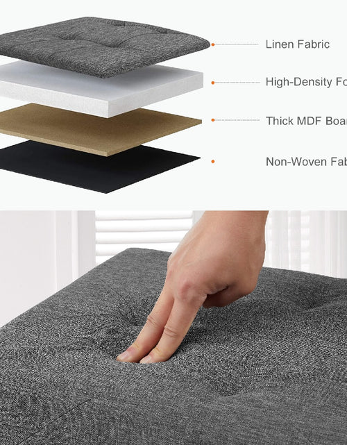 Load image into Gallery viewer, Storage Ottoman With Thicker Foam Padded Seat, Folding Foot Rest For Living Room End Of Bed Bench
