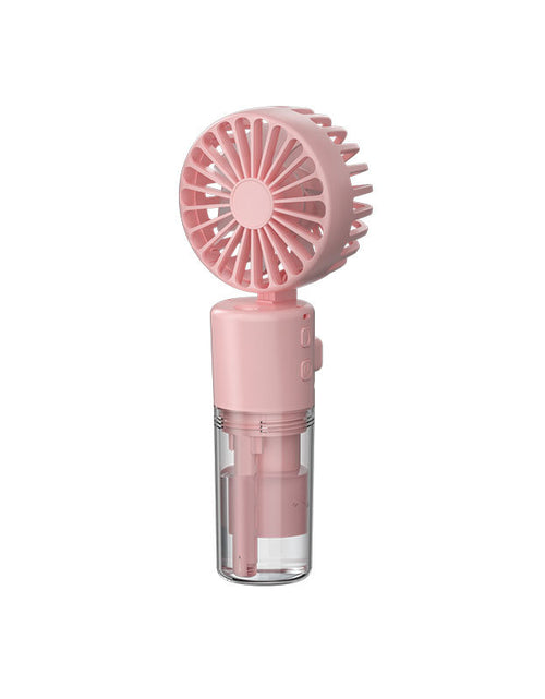Load image into Gallery viewer, Portable Handheld Spray Fan 4-Speed Water Spray Mist Fan Summer Cooling Artifact USB Charging Summer Supplies Outdoor Mini Fan
