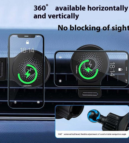 Car magnetic wireless charger 15W charging bracket for vehicles