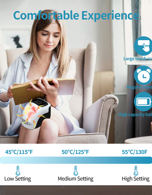Load image into Gallery viewer, Intelligent Home Use Electric Intelligent Kneading Heating Knee Massager Rechargeable Pain Relief Infrared Laser Vibration Knee Massager
