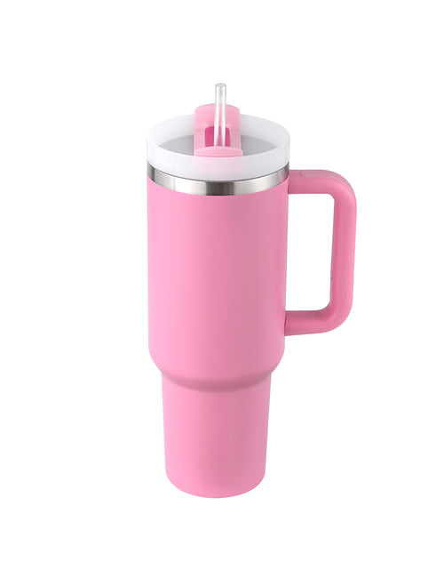 Load image into Gallery viewer, 40 Oz Tumbler With Handle Straw Insulated, Stainless Steel Spill Proof Vacuum Coffee Cup Tumbler With Lid Tapered Mug Gifts For Valentine Lover Suitable For Car Gym Office Travel
