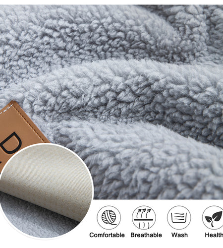 Modern Solid Color Winter Lamb Wool Sofa Towel Thicken Plush Soft And Smooth Sofa Covers For Living Room Anti-slip Couch Cover