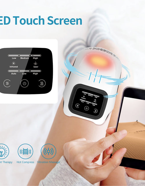Load image into Gallery viewer, Intelligent Home Use Electric Intelligent Kneading Heating Knee Massager Rechargeable Pain Relief Infrared Laser Vibration Knee Massager
