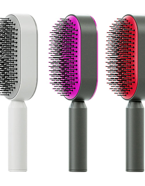 Load image into Gallery viewer, Self Cleaning Hair Brush For Women One-key Cleaning Hair Loss Airbag Massage Scalp Comb Anti-Static Hairbrush
