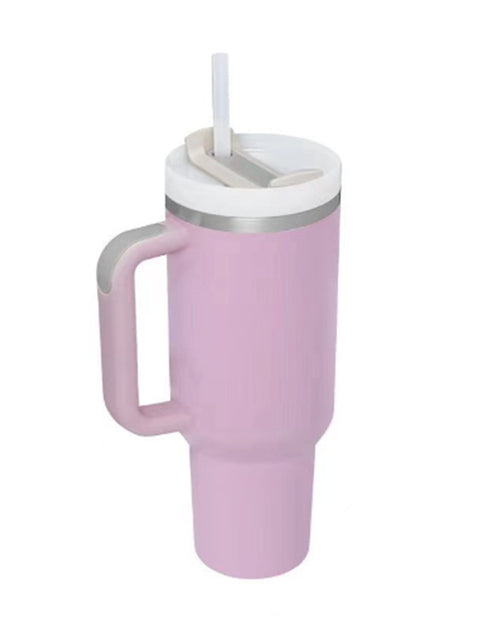 Load image into Gallery viewer, 40 Oz Tumbler With Handle Straw Insulated, Stainless Steel Spill Proof Vacuum Coffee Cup Tumbler With Lid Tapered Mug Gifts For Valentine Lover Suitable For Car Gym Office Travel
