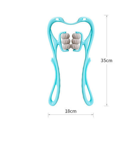 Multifunctional Manual Six-wheel Neck Massager Massage Relieve Roller Massage Tool