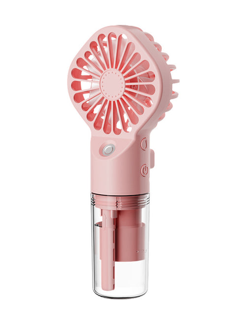 Load image into Gallery viewer, Portable Handheld Spray Fan 4-Speed Water Spray Mist Fan Summer Cooling Artifact USB Charging Summer Supplies Outdoor Mini Fan
