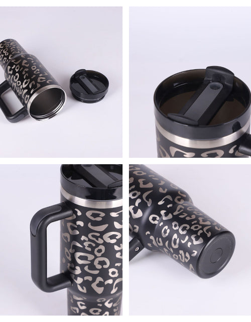 Load image into Gallery viewer, 40 Oz Tumbler With Handle Straw Insulated, Stainless Steel Spill Proof Vacuum Coffee Cup Tumbler With Lid Tapered Mug Gifts For Valentine Lover Suitable For Car Gym Office Travel
