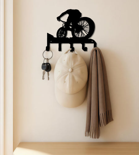 Elegant Metal Wall Art W Coat Hook - Functional Decor For Living Room Bedroom