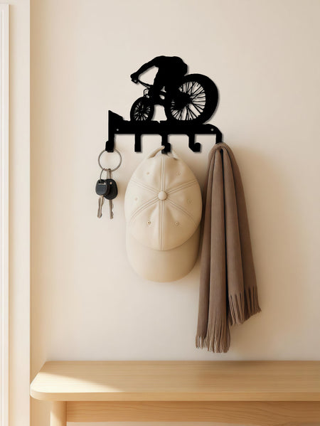 Elegant Metal Wall Art W Coat Hook - Functional Decor For Living Room Bedroom