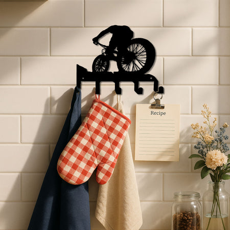 Elegant Metal Wall Art W Coat Hook - Functional Decor For Living Room Bedroom