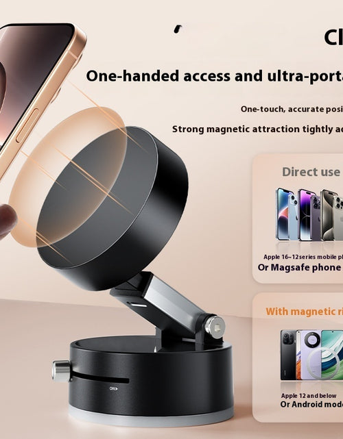 Load image into Gallery viewer, Foldable Magnetic Vacuum Car Phone Holder Foldable Suction Cup With Suction Cup Hands-Free Navigation For Smart Phone
