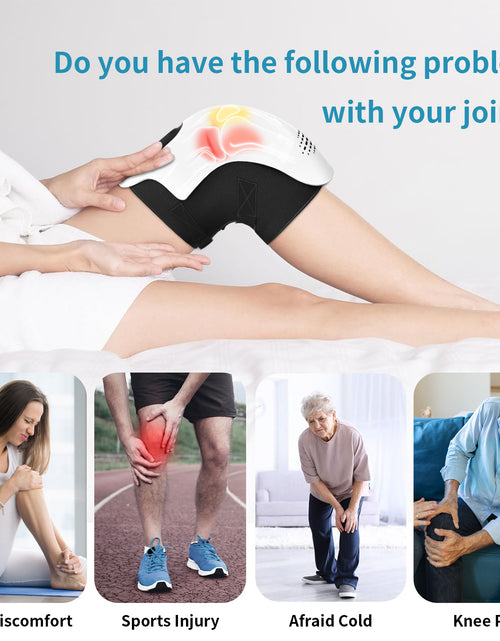Load image into Gallery viewer, Intelligent Home Use Electric Intelligent Kneading Heating Knee Massager Rechargeable Pain Relief Infrared Laser Vibration Knee Massager

